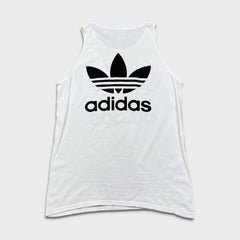 Vintage 90s Adidas Sleeveless Mens Medium White Athletic Tank Top