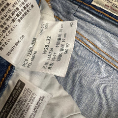 Levi's 501 Jeans Womens 28x32 Blue Original Fit Straight Distressed Medium Wash Denim Pants