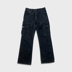 Levi's 513 Cargo Jeans Mens 30x30 Black Wash Multi Pocket Utility Denim Pants