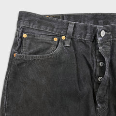 Levi's 501 Jeans Mens 36x30 Black Original Straight Leg Dark Wash Denim Pants