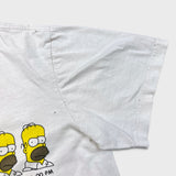 Vintage 90s Many Moods Of Homer Simpson T Shirt Mens White Large Distressed Cartoon Tee