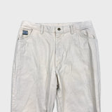 Vintage 90s Wrangler Mom Jeans Womens 34x32 White USA High Waist Taper Leg Denim