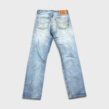 Levi's 501 Jeans Mens 31x32 Blue Original Fit Straight Distressed Denim Pants