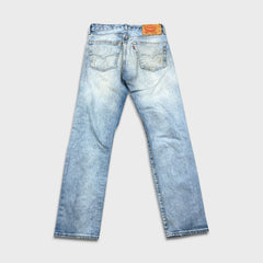 Levi's 501 Jeans Mens 31x32 Blue Original Fit Straight Distressed Denim Pants
