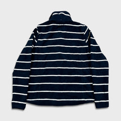 Nautica Fleece Mens XS Blue Full Zip Nature Outdoor Striped Jacket