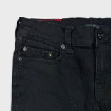 True Religion Geno Pants Mens 32x30 Black Relaxed Slim Stretch Dark Wash Denim