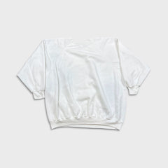 Vintage 90s Blank Sweatshirt Womens 3XL White Raglan USA Hanes Her Way
