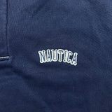 Nautica Sweatshirt Mens Large Blue 1/4 Zip Spell Out Pullover