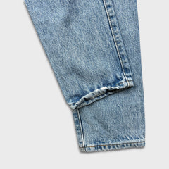 Levi's 501 S Jeans Womens 26x28 Blue Skinny Light Wash Distressed Faded Denim Pants