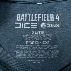 2013 Battlefield 4 T Shirt Mens XL Black Video Game Promo Graphic Short Sleeve Tee