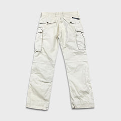 G-Star Raw Pants Mens 32x28 White Straight Fit Casual Utility Cargo Trousers