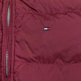 Tommy Hilfiger Jacket Mens Medium Red Reversible Down Puffer Heavy Coat