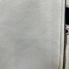 Vintage Y2K Quiksilver Hoodie Mens Small White Full Zip Surf Skater Hooded Sweater