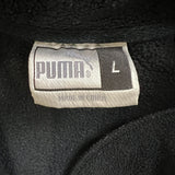 Vintage 90s PUMA Fleece Mens Large Black 1/4 Zip Original Pullover Jacket