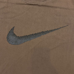 Vintage 90s Nike Sportswear T Shirt Mens Large Brown Big Swoosh Faded Tee