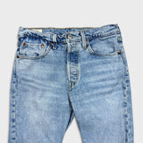 Levi's 501 S Jeans Womens 27x28 Blue Skinny Fit Slim Taper Leg Light Wash Denim Pants