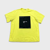 Helmut Lang T Shirt Mens XL Yellow Sample Press Only Box Logo Graphic Tee