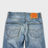 Levi's 551 Z Jeans Mens 30x32 Blue Straight Fit Light Wash Embroidered Logo Denim Pants
