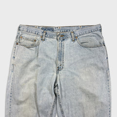 Vintage 90s Levi's 535 Jeans Mens 38x32 Blue Euro Fit Light Wash Wide Leg Baggy Pants