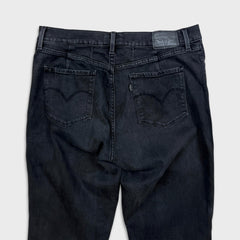Levi's 314 Jeans Womens 32x30 Black Shaping Straight Dark Wash Stretch Denim Pants