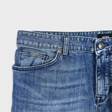 HUGO BOSS Jeans Mens 36x30 Blue Slim Straight Fit Stretch Medium Wash Denim Pants