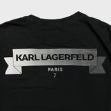 Karl Lagerfeld Paris T Shirt Mens Large Black Multi Badge Choupette Graphic Tee