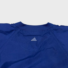 Vintage 90s Adidas Golf Jacket Mens Medium Blue Essentials 3 Stripe Windbreaker Bomber