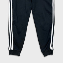 Vintage Y2K Adidas Sweatpants Mens Large Black 3 Stripes Spell Out Taper Leg Jogger