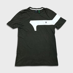 G-Star Raw T Shirt Mens Medium Green Graphic Crew Neck Short Sleeve Tee