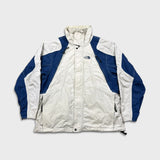 Vintage 90s The North Face Jacket Mens Large White Full Zip Nature Mountain Coat