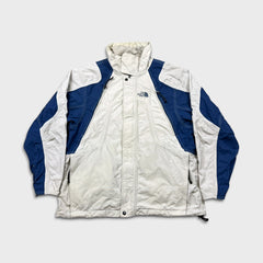 Vintage 90s The North Face Jacket Mens Large White Full Zip Nature Mountain Coat