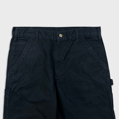 Carhartt B11 Pants Mens 34x32 Black Loose Straight Washed Duck Dungaree Workwear