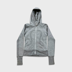 Lululemon Scuba Hoodie Womens Size 2 Gray Full Zip Sports Hooded Sweater