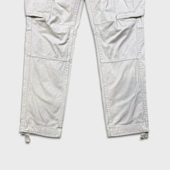 G-Star Raw Pants Mens 34x30 White Straight Fit Casual Utility Cargo Trousers