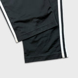 Adidas Track Pants Mens Small Black 3 Stripes Spell Out Training Athletic Jogger