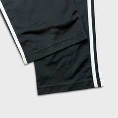Adidas Track Pants Mens Small Black 3 Stripes Spell Out Training Athletic Jogger