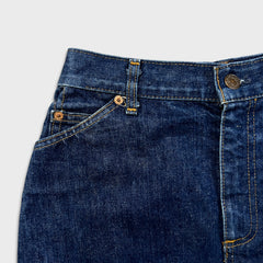 Vintage 70s Miss Levi’s Denim Skirt Womens 26x18 Orange Tab USA High Waist
