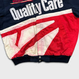 Vintage 90s Jeff Hamilton NASCAR Jacket Large USA Dale Jarret Ford Racing Quality Care
