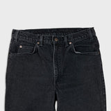 Vintage 90s Levi's 619 Jeans Mens 32x31 Black Slim Straight Orange Tab Dark Wash Denim Pants