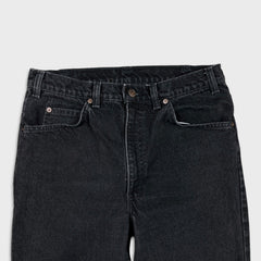 Vintage 90s Levi's 619 Jeans Mens 32x31 Black Slim Straight Orange Tab Dark Wash Denim Pants