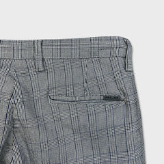 Projek Raw Plaid Bungee Pants Mens 38x30 Gray Drawstring Taper Leg Casual Trouser