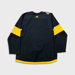 2019 Adidas Pittsburgh Penguins Stadium Series Patch Jersey Mens Large Black Fight Strap