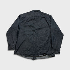 Dickies Denim Shirt Mens 2XL Black Dark Wash Casual Western Button Up