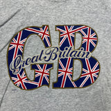 Vintage 90s Great Britain Union Jack T Shirt Mens XL Gray Single Stitch Flag Tee