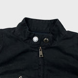 Lauren Ralph Lauren Jeans Denim Jacket Womens Medium Black Full Zip Trucker