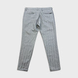 Projek Raw Plaid Bungee Pants Mens 38x30 Gray Drawstring Taper Leg Casual Trouser