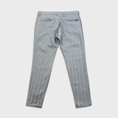 Projek Raw Plaid Bungee Pants Mens 38x30 Gray Drawstring Taper Leg Casual Trouser