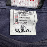 Vintage 90s School Of Hard Knocks Long Sleeve Tee Mens 2XL Blue USA Bulldog Shirt