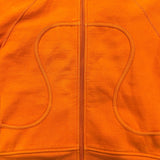 Lululemon Scuba Hoodie Womens Size 12 Orange Full Zip Sports Hooded Sweatshirt