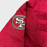 Vintage Champion NFL Pro Line San Francisco 49ers Jacket Mens Small Red 90s Pullover
